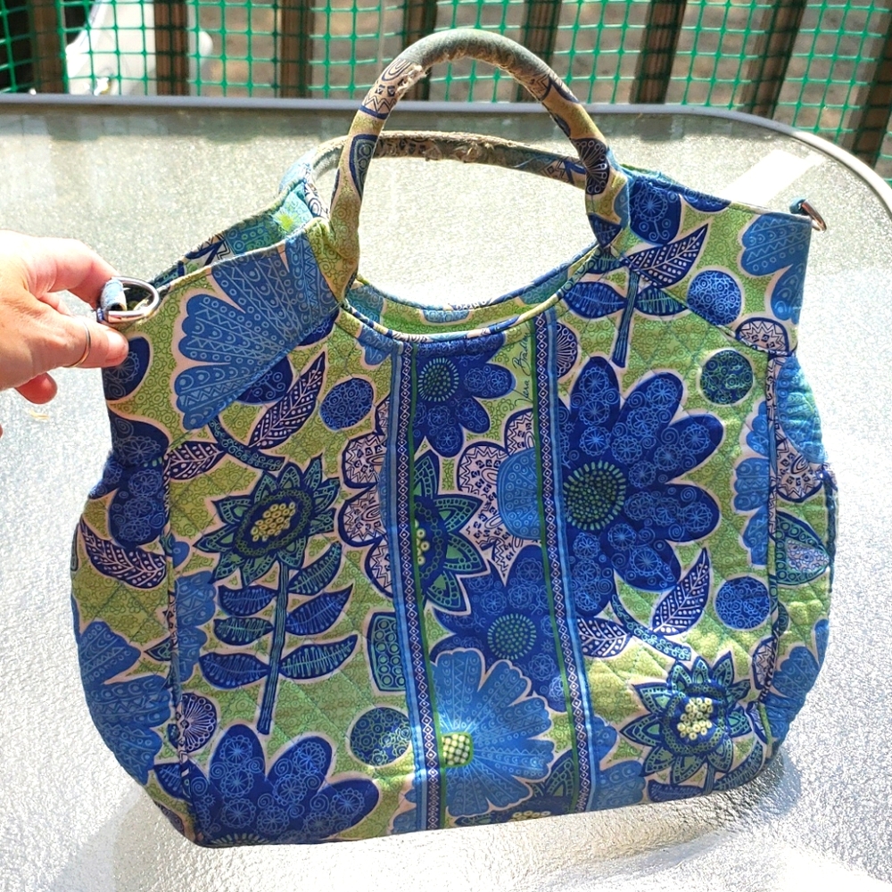 Vera Bradley blue and green floral purse